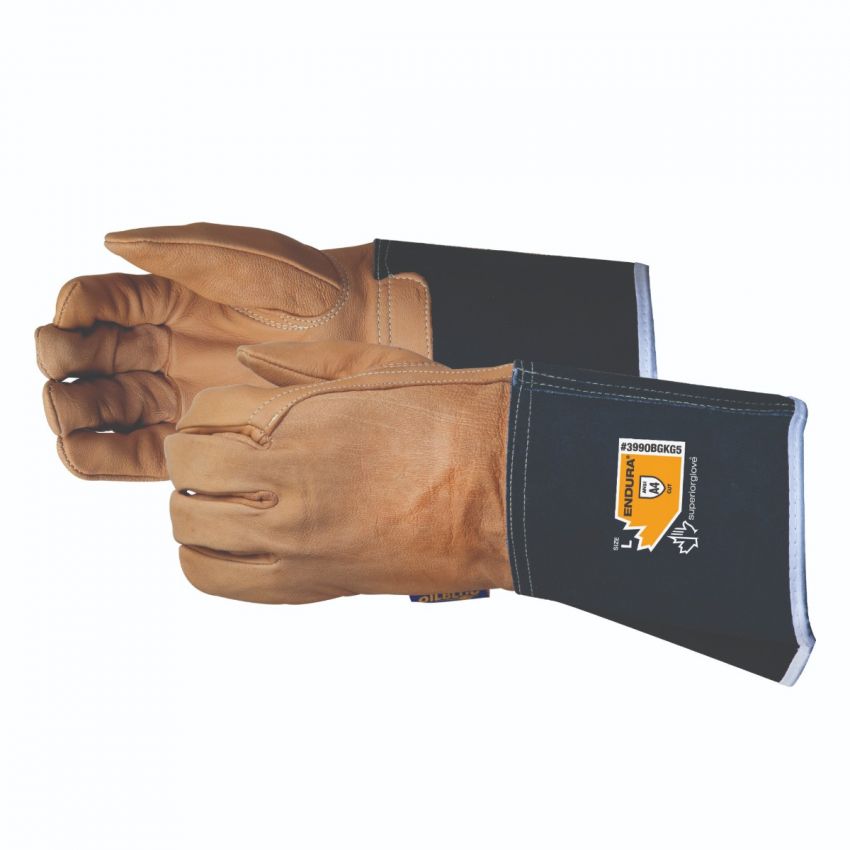 399OBGKG5 Superior Glove® Endura® Goat Grain Cut Level A4 Driver Gloves w/ Kevlar®/Composite Filament Fiber Lining and Gauntlet Cuff